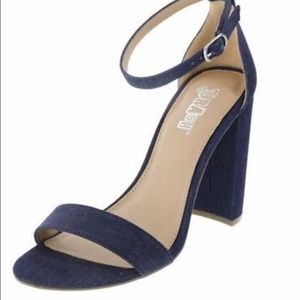 Brash denim heels